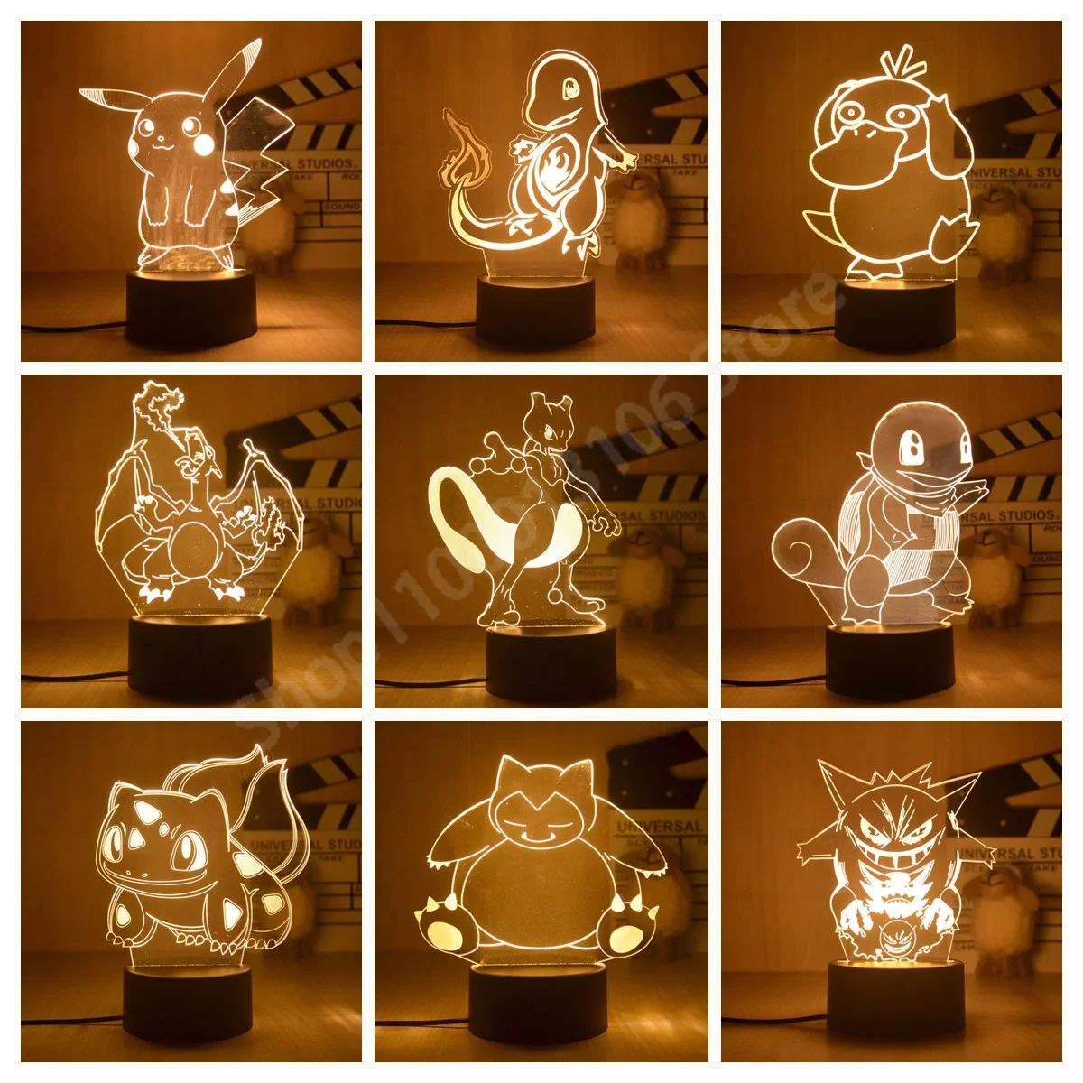 Cute Pokemon Pikachu Anime Figures 3D Led Night Light Model Toys Children Bed Room Decor Birthday Gift Christmas Gifts for Kids
Cute Pokemon Pikachu Anime Figures 3D Led Night Light Model Toys Children Bed Room Decor Birthday Gift Christmas Gifts for Kids