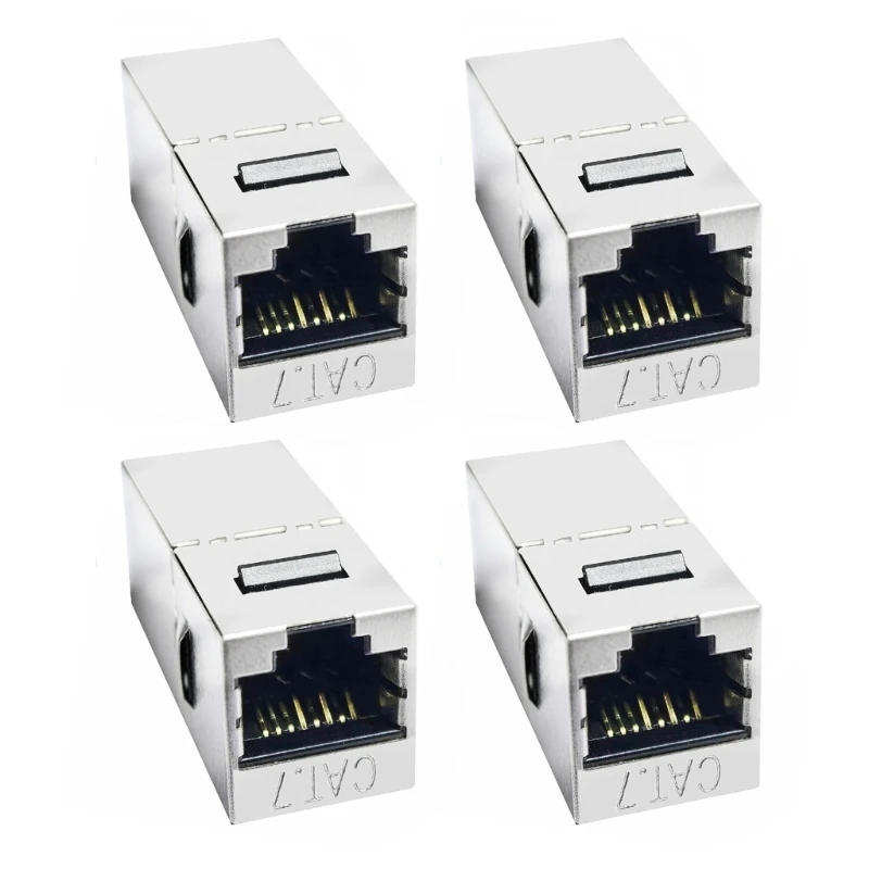 4Pcs RJ45 Cat7 Shielded Inline Couplers Cat7 Female to Female Keystone 8P8C Cat7 Modulars Connectors with Keystone
4Pcs RJ45 Cat7 Shielded Inline Couplers Cat7 Female to Female Keystone 8P8C Cat7 Modulars Connectors with Keystone