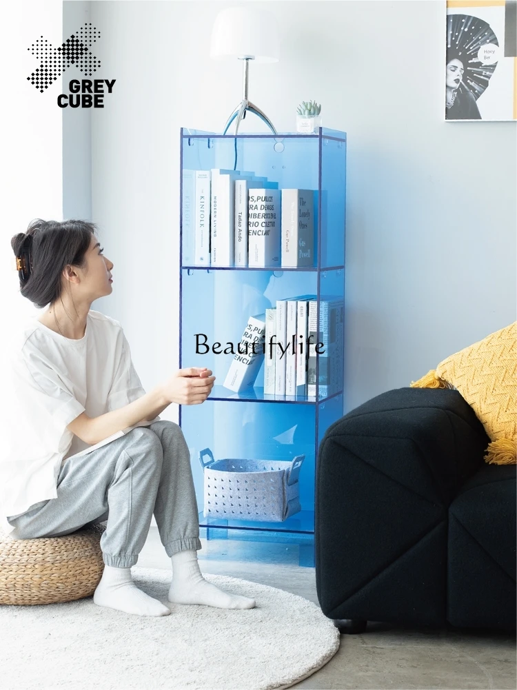 

Nordic Bookshelf Simple and Light Luxury Display Cabinet Multi-Layer Storage Ideas Bookcase Bathroom Rack Shelf
