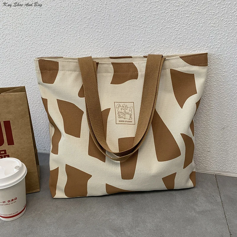 Women's Fashion Geometric Canvas One College Student Load Books Korean Style Zipper Literary Tote Bag For Women
Women's Fashion Geometric Canvas One College Student Load Books Korean Style Zipper Literary Tote Bag For Women