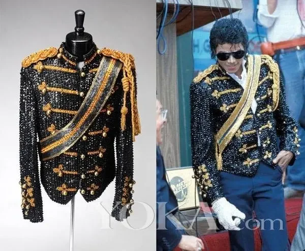 

Michael Jackson Tassel Sequin Costumes Stage Nightclub Bar Male Band Rock Singer Costume Jacket For Men