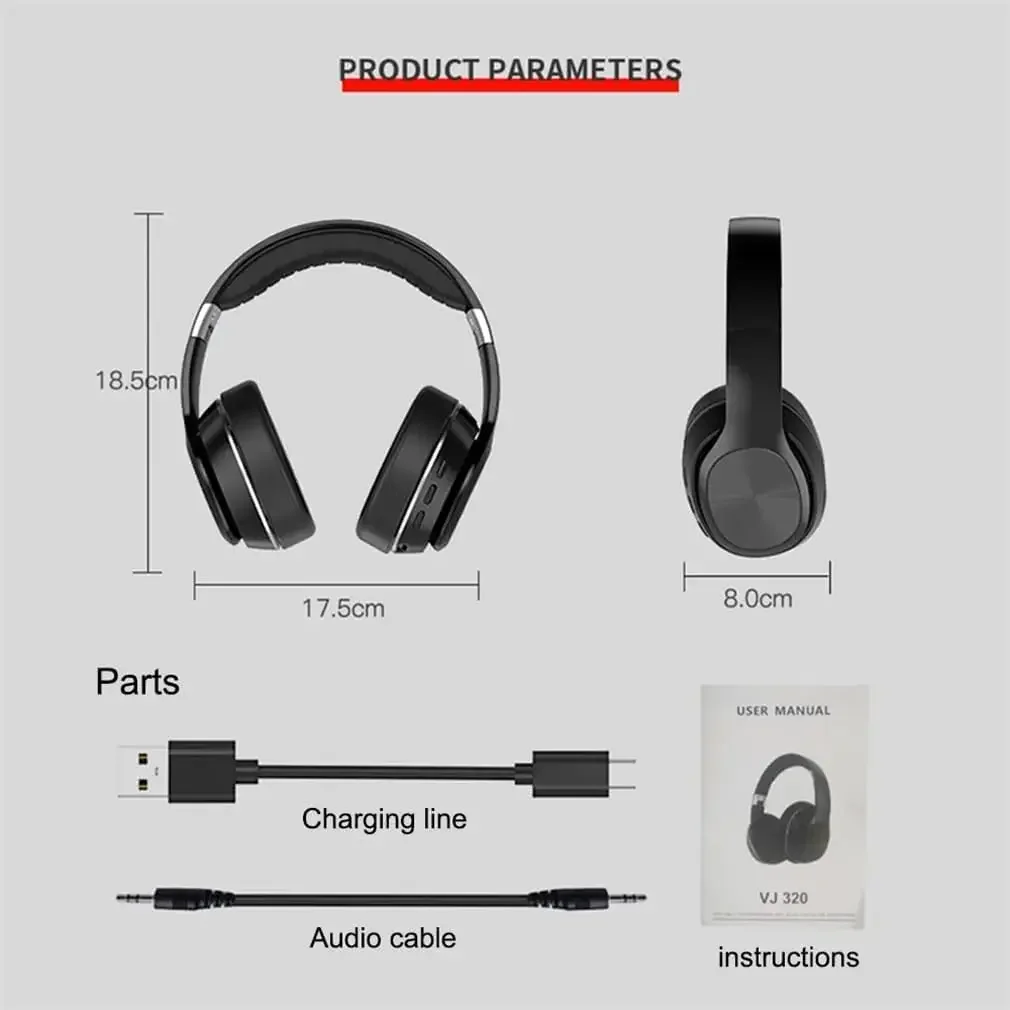 HiFi Foldable Wireless Bluetooth Headphon 5.0 for Pc Support TF Card/FM Radio Stereo Headset with Microphone Deep Bass HiFi Foldable Wireless Bluetooth Headphon 5.0 for Pc Support TF Card/FM Radio Stereo Headset with Microphone Deep Bass