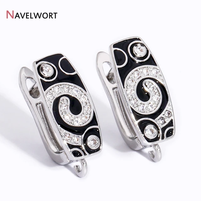 boucles d'oreilles or plaqué, Attaches carrées plaquées or 18 carats pour boucles d'oreilles, fixation de fils d'oreille Shvenzy, accessoires de crochets de boucle d'oreille incrustés 2