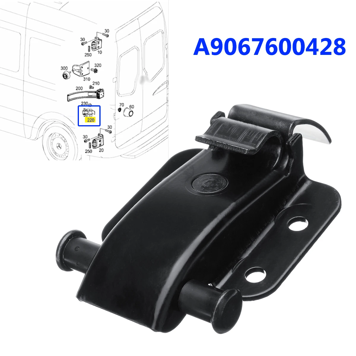 1x Metal Black Car Rear Door Check Strap Bracket Locator For Mercedes-Benz Sprinter Models 2006 Onwards #A9067600428/ 9067600428
1x Metal Black Car Rear Door Check Strap Bracket Locator For Mercedes-Benz Sprinter Models 2006 Onwards #A9067600428/ 9067600428