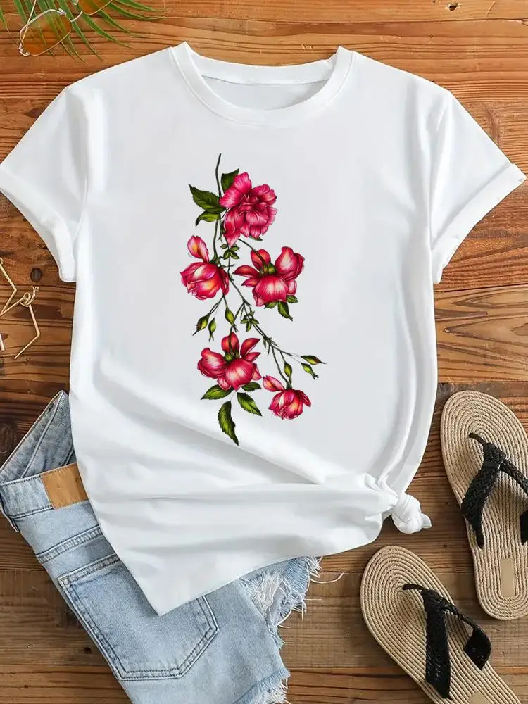 Clothing Flower Sweet Lovely 90s Trend Women T-shirt Ladies Female Print Top Fashion T Shirt Short Sleeve Clothes Graphic Tee
Clothing Flower Sweet Lovely 90s Trend Women T-shirt Ladies Female Print Top Fashion T Shirt Short Sleeve Clothes Graphic Tee