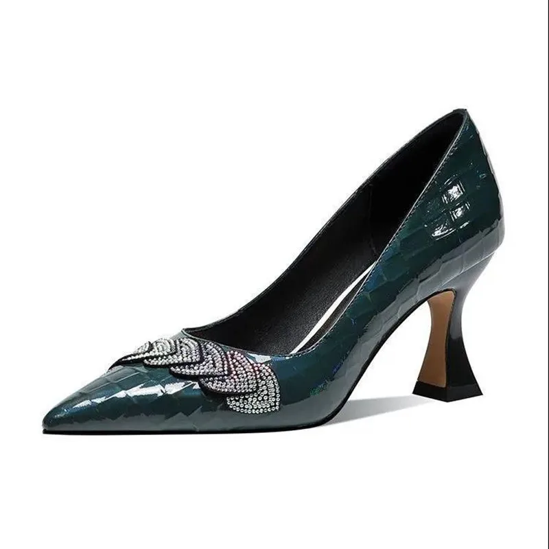 Zapatos De Mujer Women Fashion Green High Quality Real Leather Summer Pumps Lady Cool Partgy Shoes Mujeres Tacones Altos G227
Zapatos De Mujer Women Fashion Green High Quality Real Leather Summer Pumps Lady Cool Partgy Shoes Mujeres Tacones Altos G227