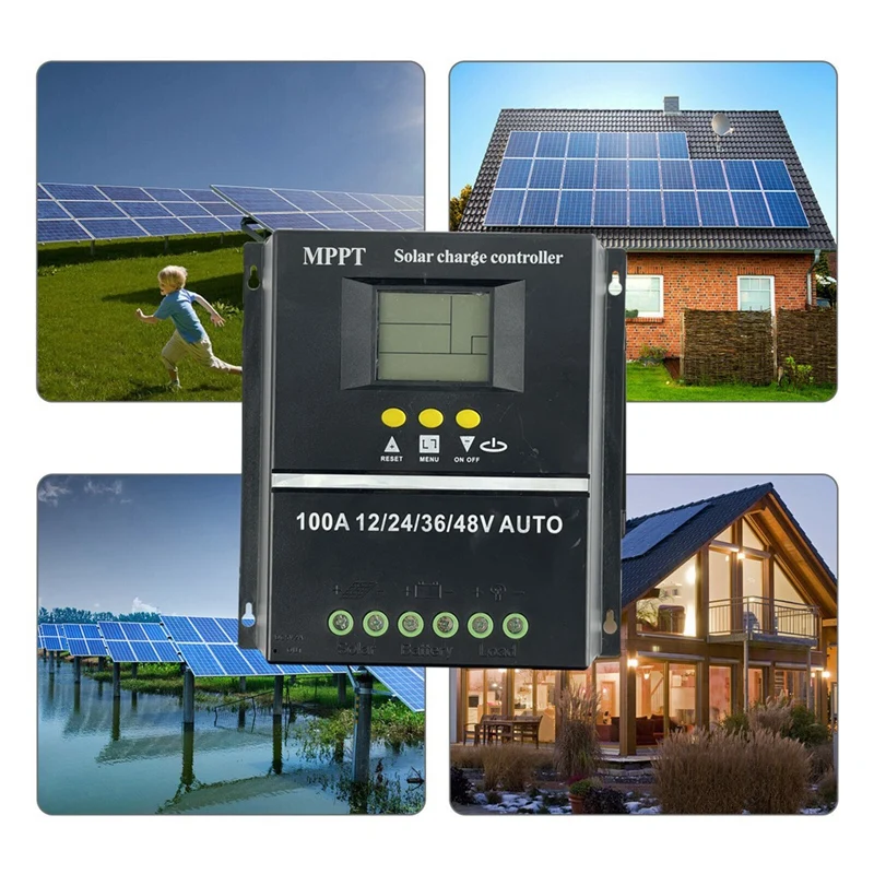 PWM 12V 24V 36V 48V AUTO Solar Panel Charge Controller Solar PV Battery Charger With LCD MPPT Solar Controller
PWM 12V 24V 36V 48V AUTO Solar Panel Charge Controller Solar PV Battery Charger With LCD MPPT Solar Controller