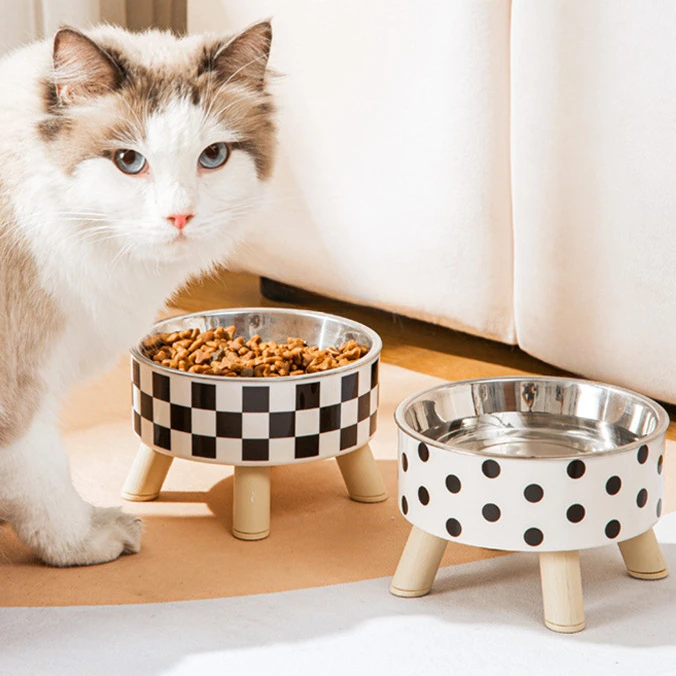 Stainless Steel Dog Bowl Anti Overturning Four Legged Support Bowl Wave Point Plastic Cat Bowl High Foot Bracket Neck Protection
Stainless Steel Dog Bowl Anti Overturning Four Legged Support Bowl Wave Point Plastic Cat Bowl High Foot Bracket Neck Protection
