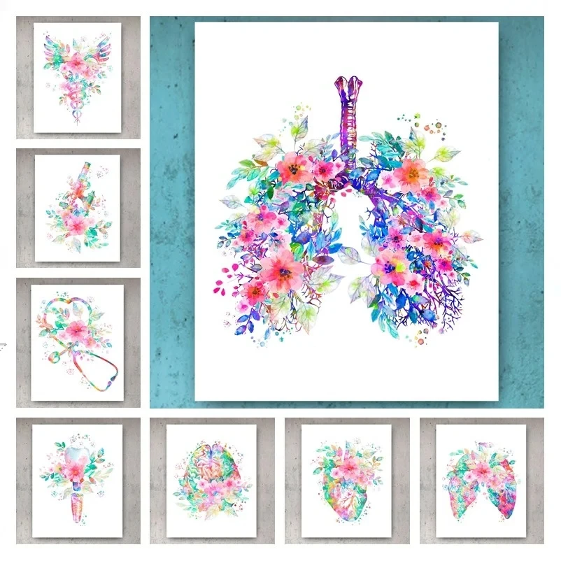 Nurse Gift Caduceus Watercolor Print Stethoscope and Flowers Microscope Poster Medical Art Clinic Wall Decor Doctor Office Gift
Nurse Gift Caduceus Watercolor Print Stethoscope and Flowers Microscope Poster Medical Art Clinic Wall Decor Doctor Office Gift
