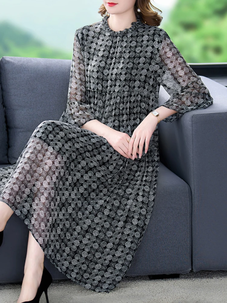 Spring Summer 2023 New Upscale Women Loose Medium Length Printed Dresses Short-Sleeved Silk Chiffon Dress
Spring Summer 2023 New Upscale Women Loose Medium Length Printed Dresses Short-Sleeved Silk Chiffon Dress