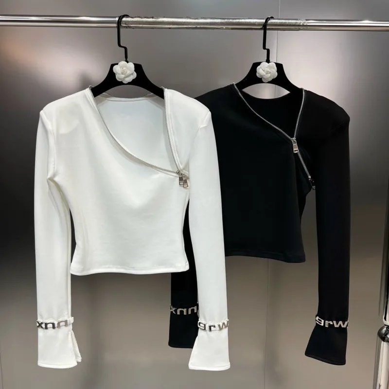 2023 Autumn New Arrivals Long Sleeve Zipper V Neck Letters Bandage Long Sleeve T Shirt Women GG815
2023 Autumn New Arrivals Long Sleeve Zipper V Neck Letters Bandage Long Sleeve T Shirt Women GG815