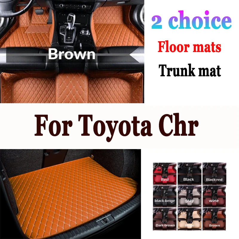 

Car Floor Mats For Toyota Chr 2018-2021 DropShipping Center Auto Interior Accessories 100% Fit Leather Carpets Rugs Foot Pads