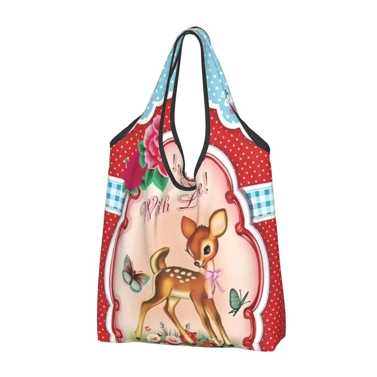 Custom Kawaii Bambi Animated Movies Shopping Tote Bags Portable Grocery Shopper Shoulder Bag
Custom Kawaii Bambi Animated Movies Shopping Tote Bags Portable Grocery Shopper Shoulder Bag