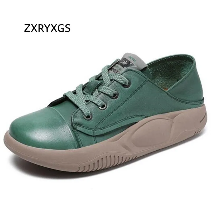 ZXRYXGS New Premium Soft Full Genuine Leather Shoes Women Sneaker Casual Shoes 2023 Lace-up Spring Soft Sole Comfort Trend Shoes
ZXRYXGS New Premium Soft Full Genuine Leather Shoes Women Sneaker Casual Shoes 2023 Lace-up Spring Soft Sole Comfort Trend Shoes