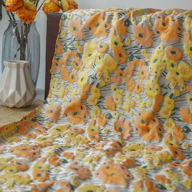 Yellow and Orange Color Floral Yarn Dyed Jacquard Fabric Elegant Pastoral Dress Bag Diy Sewing Fabric 50cmx165cm
Yellow and Orange Color Floral Yarn Dyed Jacquard Fabric Elegant Pastoral Dress Bag Diy Sewing Fabric 50cmx165cm