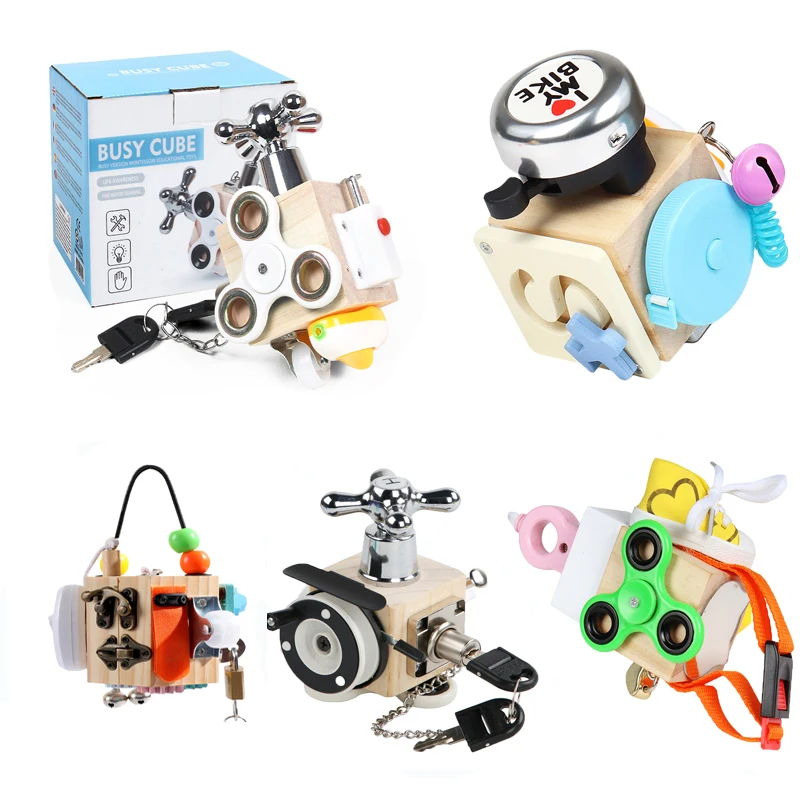 Kids Busy Cube Wooden Busy Block Montessori Educational Toys Hands-on Grasping Ability Training Lock Box Learning Sensory Boards
Kids Busy Cube Wooden Busy Block Montessori Educational Toys Hands-on Grasping Ability Training Lock Box Learning Sensory Boards