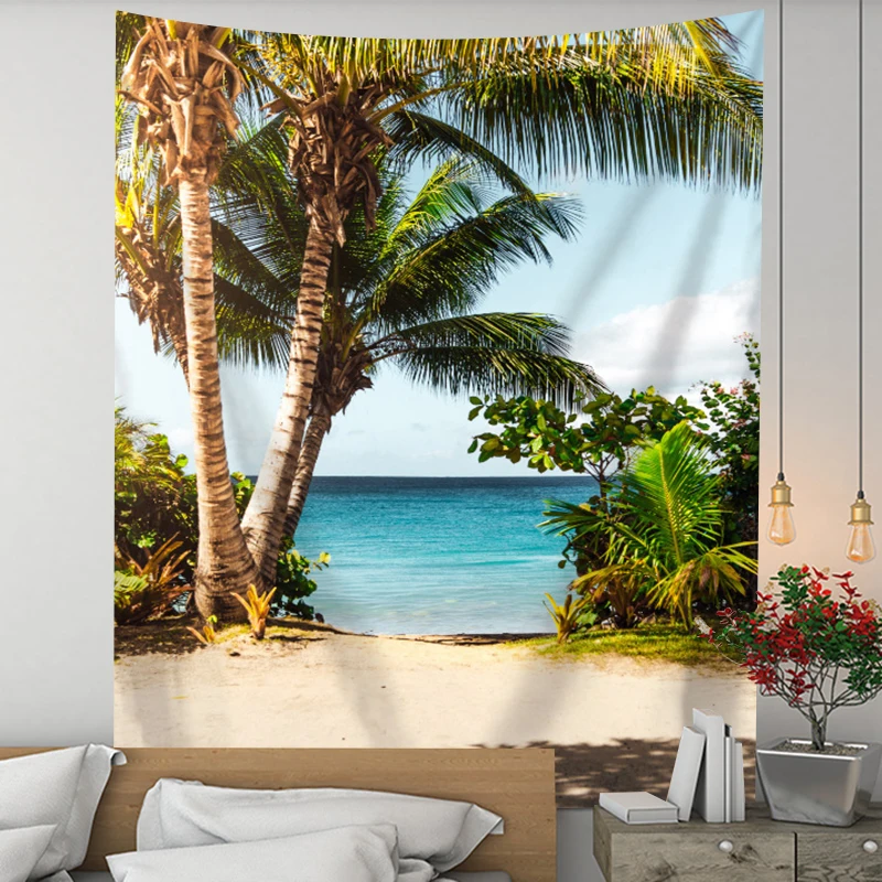 Tapestry Nature Scenery Hanging Cloth Sea Coconut Tree Background Cloth Bedroom Bedside Living Room Wall Decoration Tapestries
Tapestry Nature Scenery Hanging Cloth Sea Coconut Tree Background Cloth Bedroom Bedside Living Room Wall Decoration Tapestries