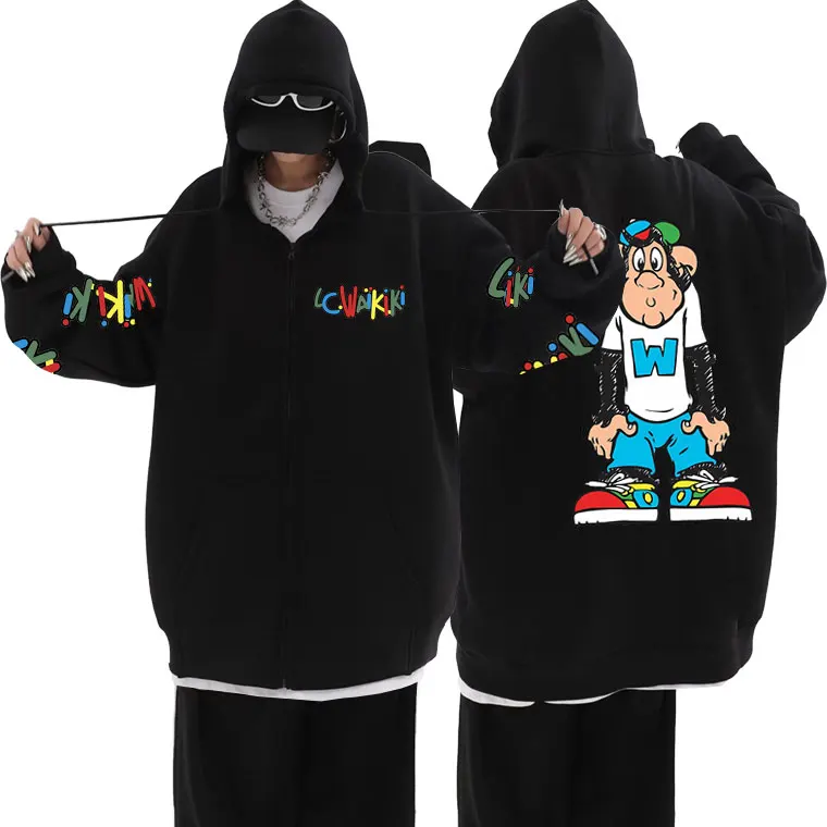 Lc Waikiki Monkey Print Zipper Hoodie Funny Cartoon Sweatshirts Monkeys Graphic Zip Up Jacket Men Women Fashion Brand Hoodies
Lc Waikiki Monkey Print Zipper Hoodie Funny Cartoon Sweatshirts Monkeys Graphic Zip Up Jacket Men Women Fashion Brand Hoodies