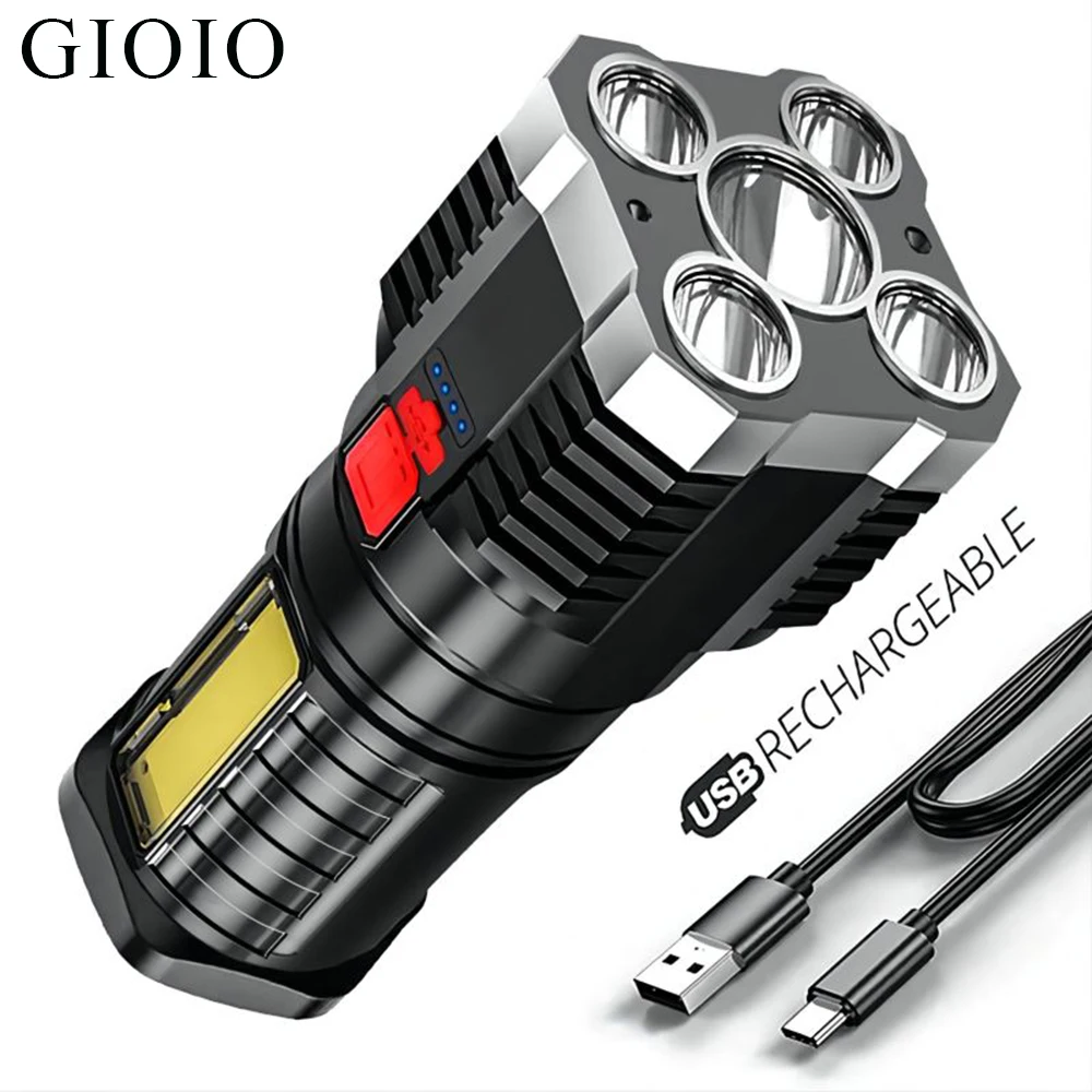 LED Flashlight Strong Light Outdoor Portable Cob Side Light Work Light USB Rechargeable IPX5 Waterproof Highlight Camping Light
LED Flashlight Strong Light Outdoor Portable Cob Side Light Work Light USB Rechargeable IPX5 Waterproof Highlight Camping Light