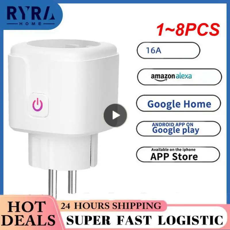 1~8PCS Smart WiFi Plug Adaptor 16A Remote Voice Control Power Monitor Socket Outlet Timing Function work with Alexa Home
1~8PCS Smart WiFi Plug Adaptor 16A Remote Voice Control Power Monitor Socket Outlet Timing Function work with Alexa Home