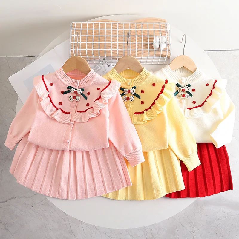 Girls Clothing Sets Spring Autumn Children Knitted Sweater Coats Skirts 2pcs Dress Suit For Baby Party Costume Kids Outfits 6Y
Girls Clothing Sets Spring Autumn Children Knitted Sweater Coats Skirts 2pcs Dress Suit For Baby Party Costume Kids Outfits 6Y