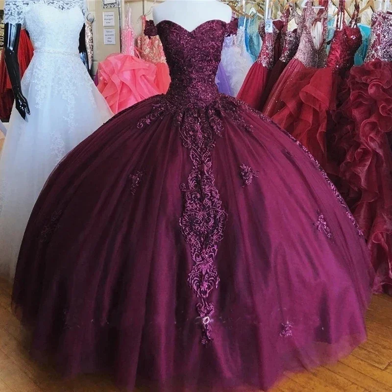 Ball Gown Tulle Quinceanera Dress Off the Shoulder Beaded Sweet 16 Prom Gowns Vestidos De 15 Años Custom Made
Ball Gown Tulle Quinceanera Dress Off the Shoulder Beaded Sweet 16 Prom Gowns Vestidos De 15 Años Custom Made