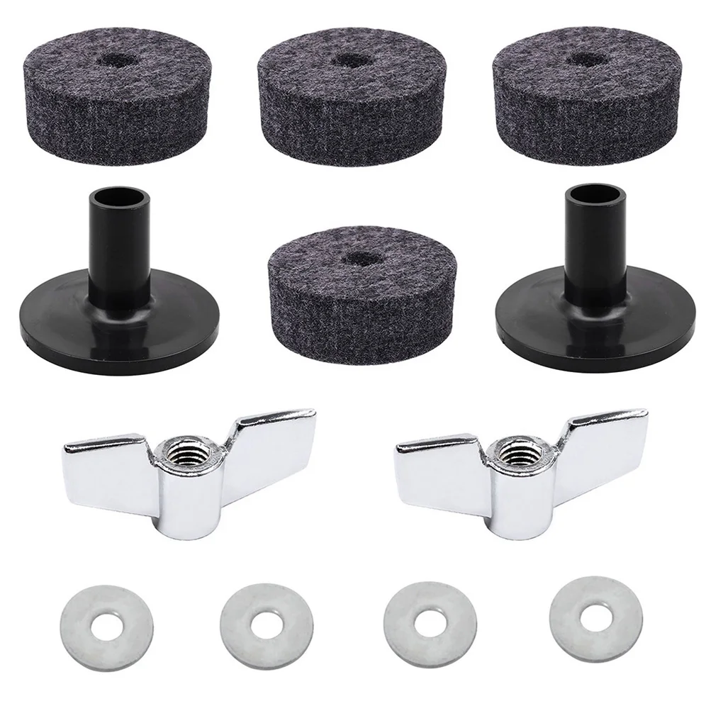 

12 Pieces Set Drum Kit Cymbal Replacement Heavy Duty Percussion Instrument Pad Wing Nuts Attachment Accessories