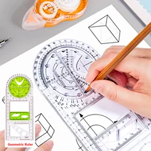 Multifunctional Geometric Ruler Rotatable Geometric Drawing Template Angle and Circle Maker Geometric Drawing
Multifunctional Geometric Ruler Rotatable Geometric Drawing Template Angle and Circle Maker Geometric Drawing