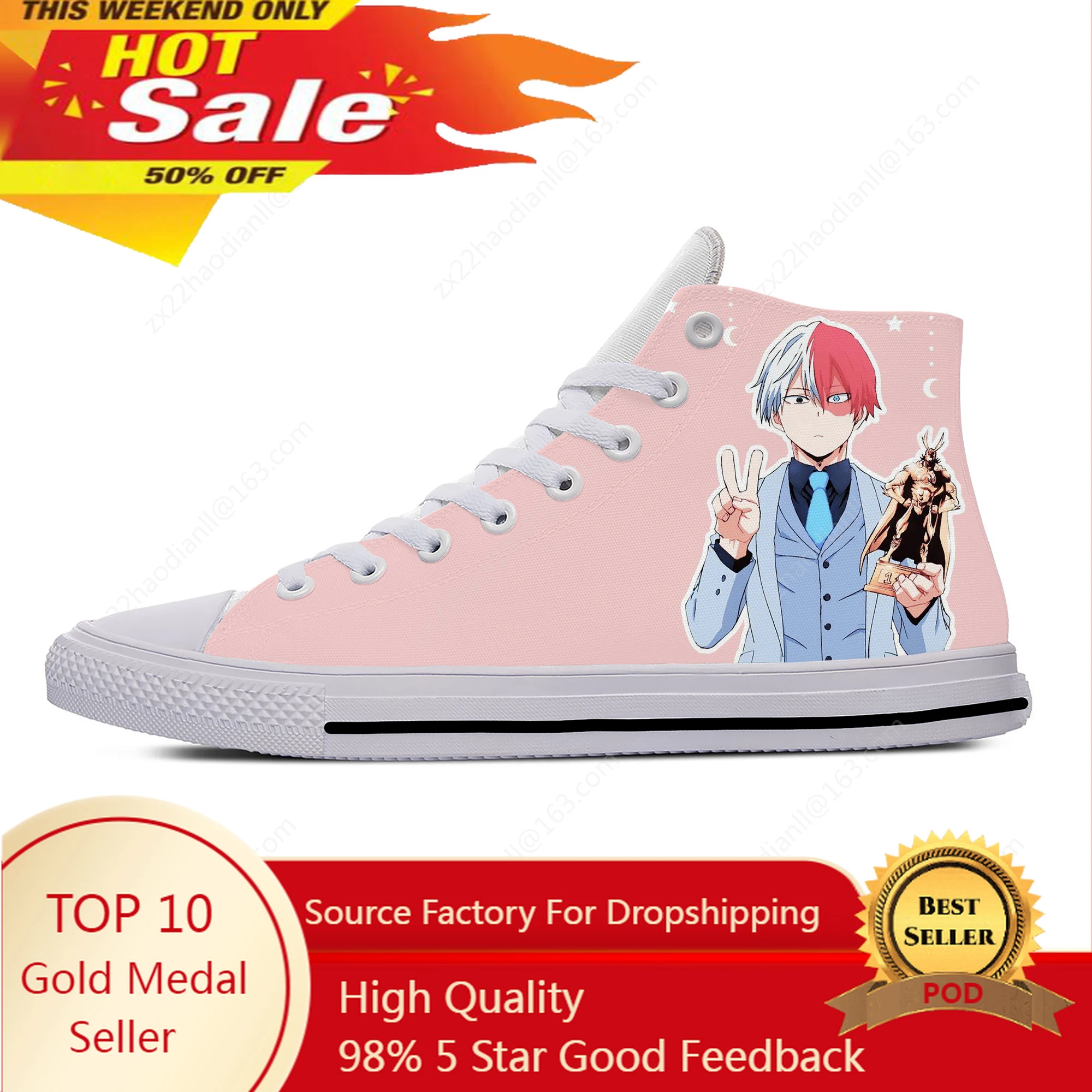 Japanese Anime My Hero Academia Todoroki Shoto Casual Cloth Shoes High Top Breathable Lightweight 3D Print Men Women Sneakers
Japanese Anime My Hero Academia Todoroki Shoto Casual Cloth Shoes High Top Breathable Lightweight 3D Print Men Women Sneakers