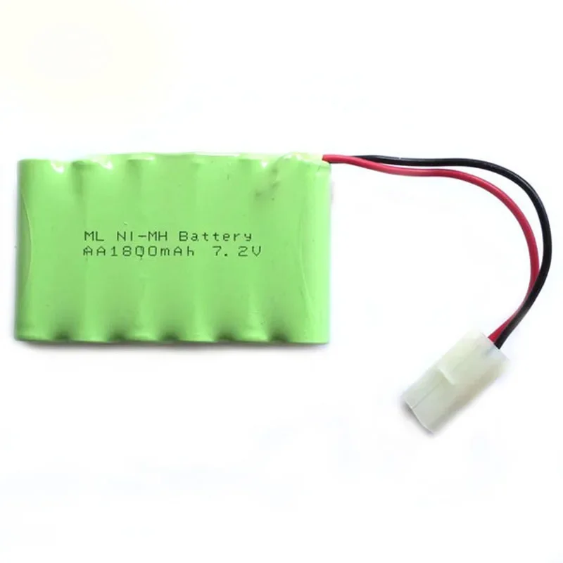

Brand New 7.2V 1800mAh 6x AA RC Rechargeable Ni-MH Battery Pack with Tamiya Connector Plug for RC Cars RC Boat Remote Toys