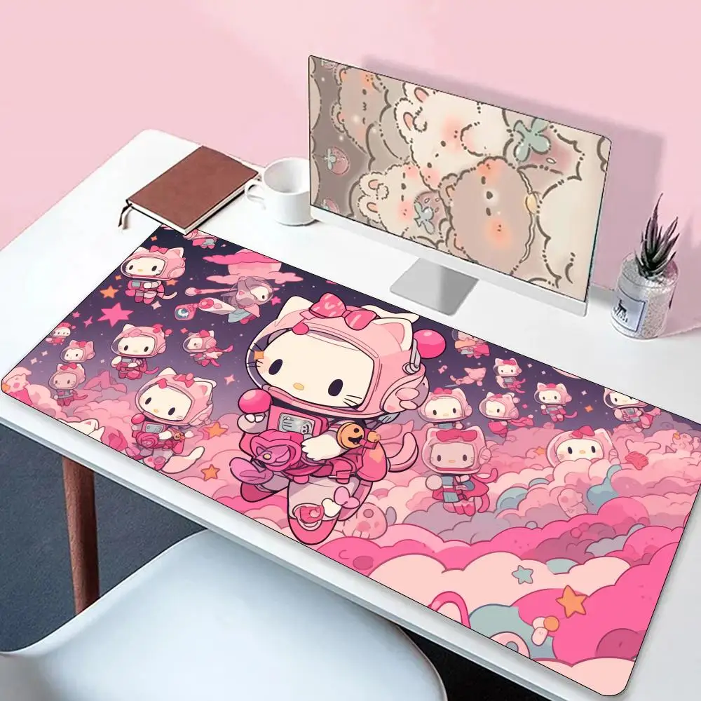 

Kawaii Sanrio Kitty Cat Mouse Pad Rubber mouse pad large animation e-sports game mat MS two-dimensional large table mat customization