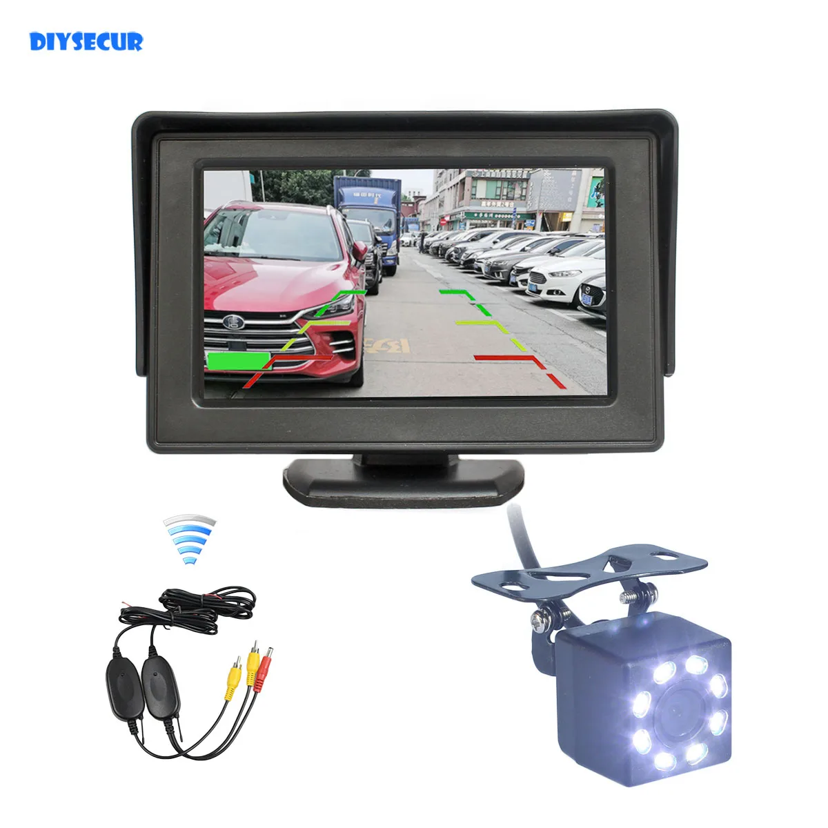 DIYSECUR Wireless 4.3" Backup Car Monitor + HD 8 x LED Car Camera Rear View Security System Wireless Parking Reversing System Ki
DIYSECUR Wireless 4.3" Backup Car Monitor + HD 8 x LED Car Camera Rear View Security System Wireless Parking Reversing System Ki