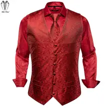 Hi-Tie Silk Mens Vests Shirts Set Jacquard Red Waistcoat Shirt Necktie Hankerchief Cufflinks for Men Wedding Business Gift XXXL
Hi-Tie Silk Mens Vests Shirts Set Jacquard Red Waistcoat Shirt Necktie Hankerchief Cufflinks for Men Wedding Business Gift XXXL