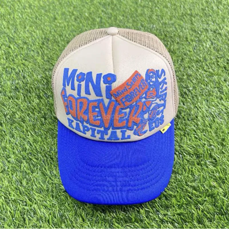 Blue Multi-Color Mesh Splicing KAPITAL Baseball Cap Men Women Streetwear Foam Printing KAPITAL Hats Inside Tags Adjustable
Blue Multi-Color Mesh Splicing KAPITAL Baseball Cap Men Women Streetwear Foam Printing KAPITAL Hats Inside Tags Adjustable