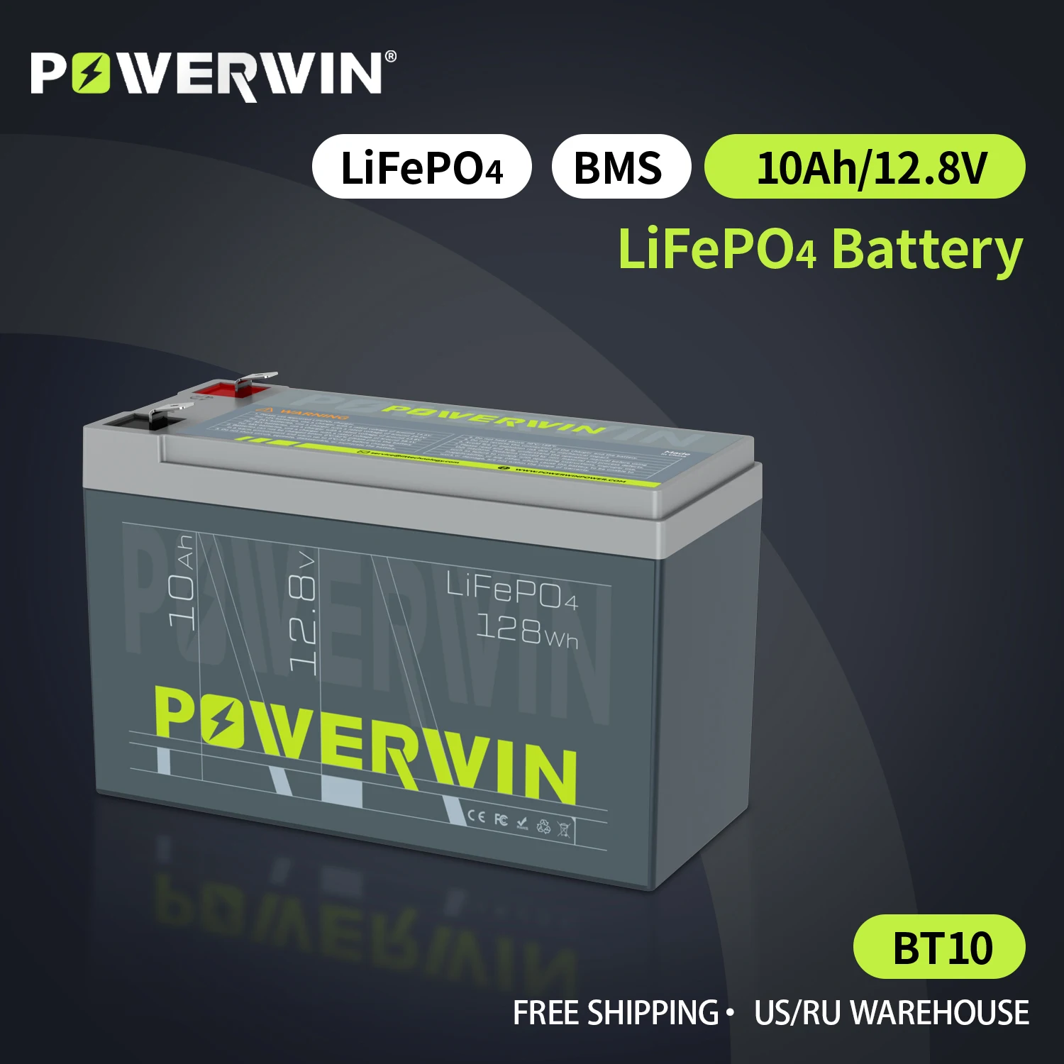 POWERWIN BT10 12 В 10 Ач LiFePO4 аккумулятор 4000+ глубокий цикл солнечная перезаряжаемая электрическая игрушечная камера на колесах встроенная автономная BMS
POWERWIN BT10 12 В 10 Ач LiFePO4 аккумулятор 4000+ глубокий цикл солнечная перезаряжаемая электрическая игрушечная камера на колесах встроенная автономная BMS