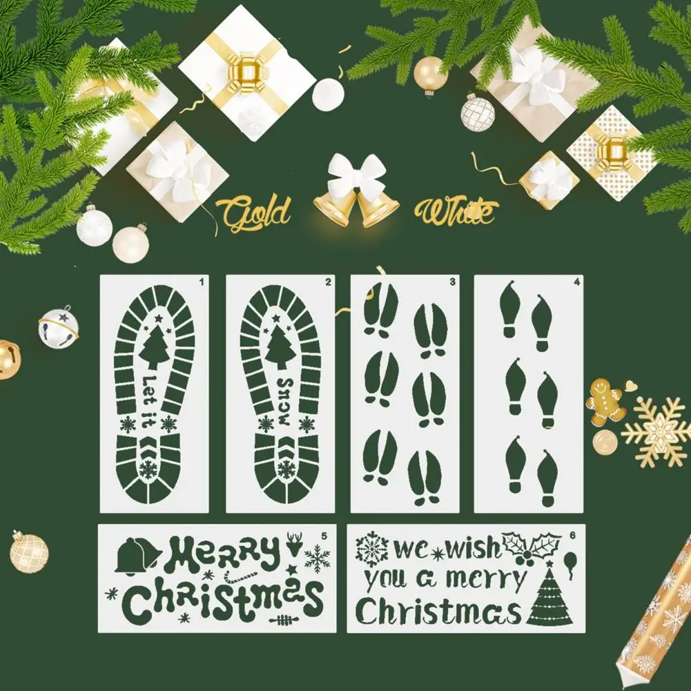 Reusable Christmas Stencils Christmas Footprint Stencil Set for Diy Wall Art Craft Projects Reusable Elf Santa for Holiday
Reusable Christmas Stencils Christmas Footprint Stencil Set for Diy Wall Art Craft Projects Reusable Elf Santa for Holiday