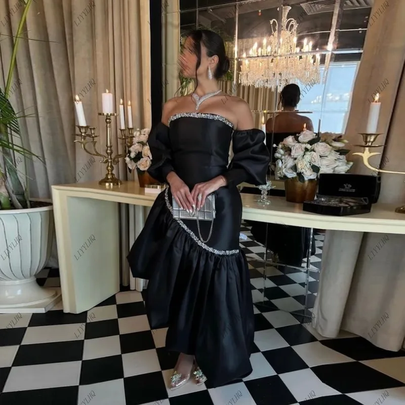 LIYYLHQ 2024 Evening Dresses Puff Long Sleeves Sequins Asymmetrical Ankle-length Prom Dresses Request Party Wedding Saudi Arabia
LIYYLHQ 2024 Evening Dresses Puff Long Sleeves Sequins Asymmetrical Ankle-length Prom Dresses Request Party Wedding Saudi Arabia