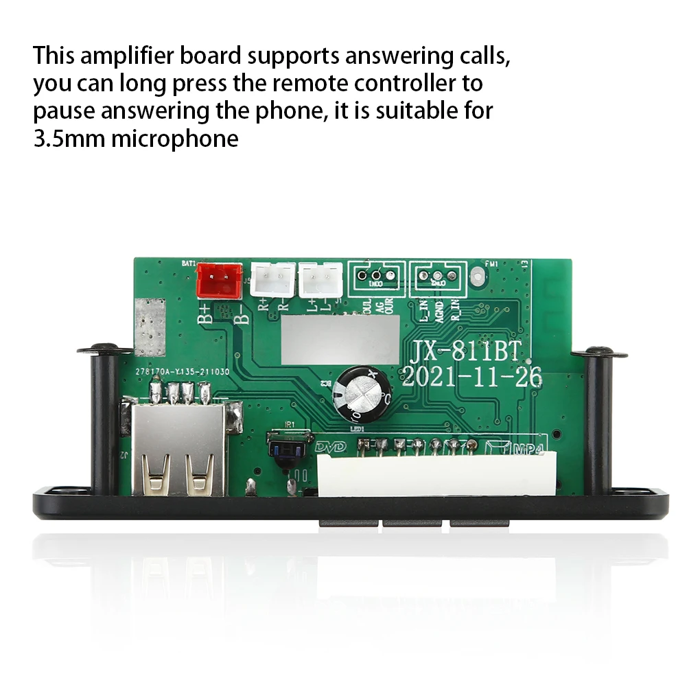 Bluetooth-compatible Amplifier MP3 Digital Decoder Board Memory Card Audio Recorder Module Speaker 1A-3A Recording Accessory
Bluetooth-compatible Amplifier MP3 Digital Decoder Board Memory Card Audio Recorder Module Speaker 1A-3A Recording Accessory