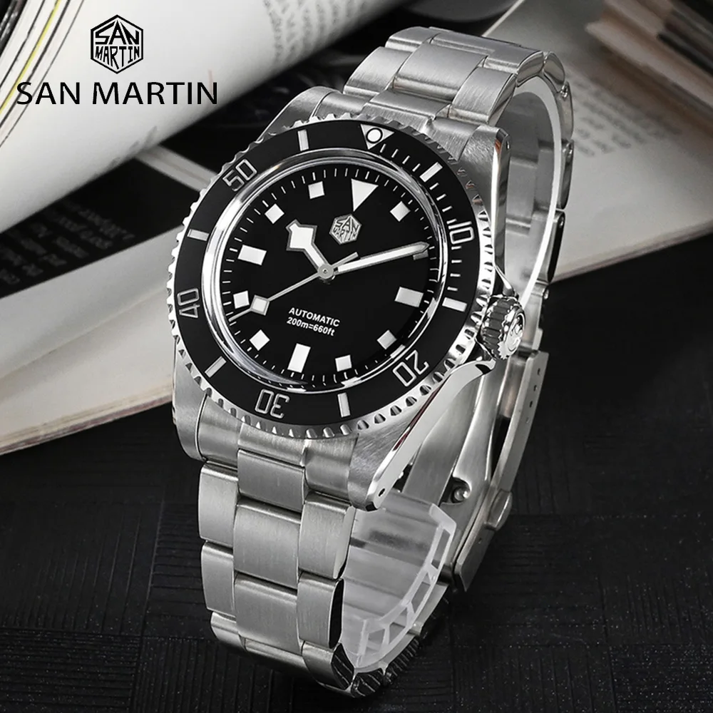 San Martin Men Watch Vintage Water Ghost Classic Luxury 20Bar Diver Sapphire BGW-9 Luminous PT5000 Automatic Mechanical Watches
San Martin Men Watch Vintage Water Ghost Classic Luxury 20Bar Diver Sapphire BGW-9 Luminous PT5000 Automatic Mechanical Watches