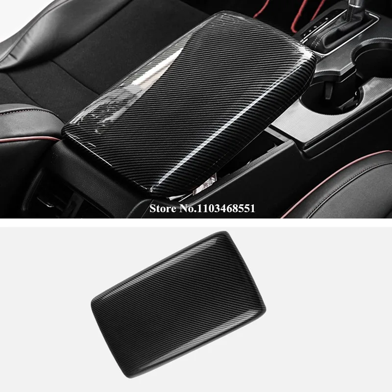 

For Honda Civic 11th Gen 2022 2023 2024 Carbon Fiber Car Central Armrest Box Panel Cover ABS Protective Sticker