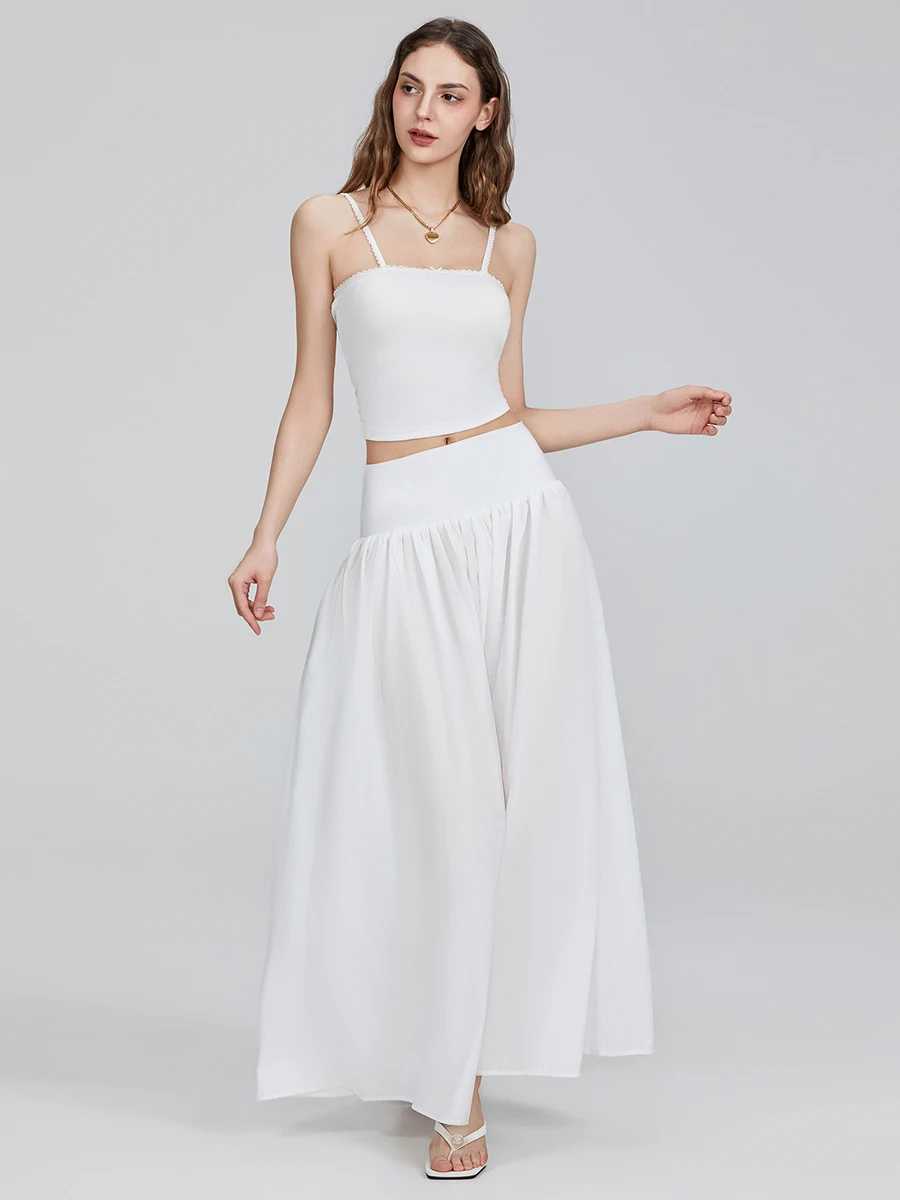 Women s Summer Bohomian Elastic High Waist Boho Maxi Skirt Casual Drawstring 3 Tiered Ruffle A Line Long Skirts
Women s Summer Bohomian Elastic High Waist Boho Maxi Skirt Casual Drawstring 3 Tiered Ruffle A Line Long Skirts