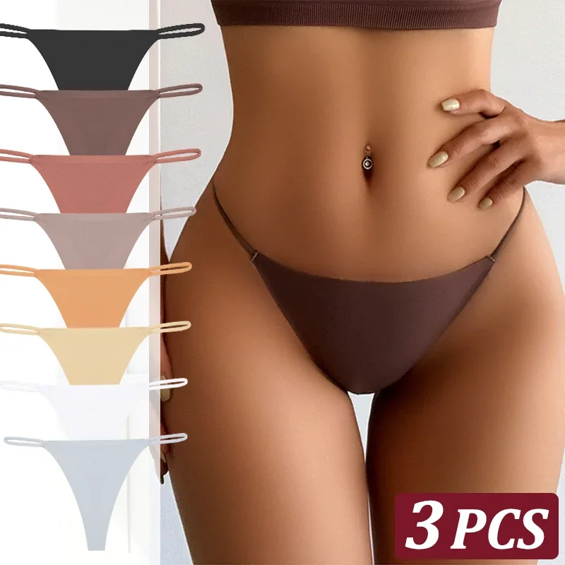 3PCS Seamless Thong Women Thin Strap Low Waist High Flexibility Panties Sexy Underwear Ladies Briefs T-back Comfortable Women
3PCS Seamless Thong Women Thin Strap Low Waist High Flexibility Panties Sexy Underwear Ladies Briefs T-back Comfortable Women