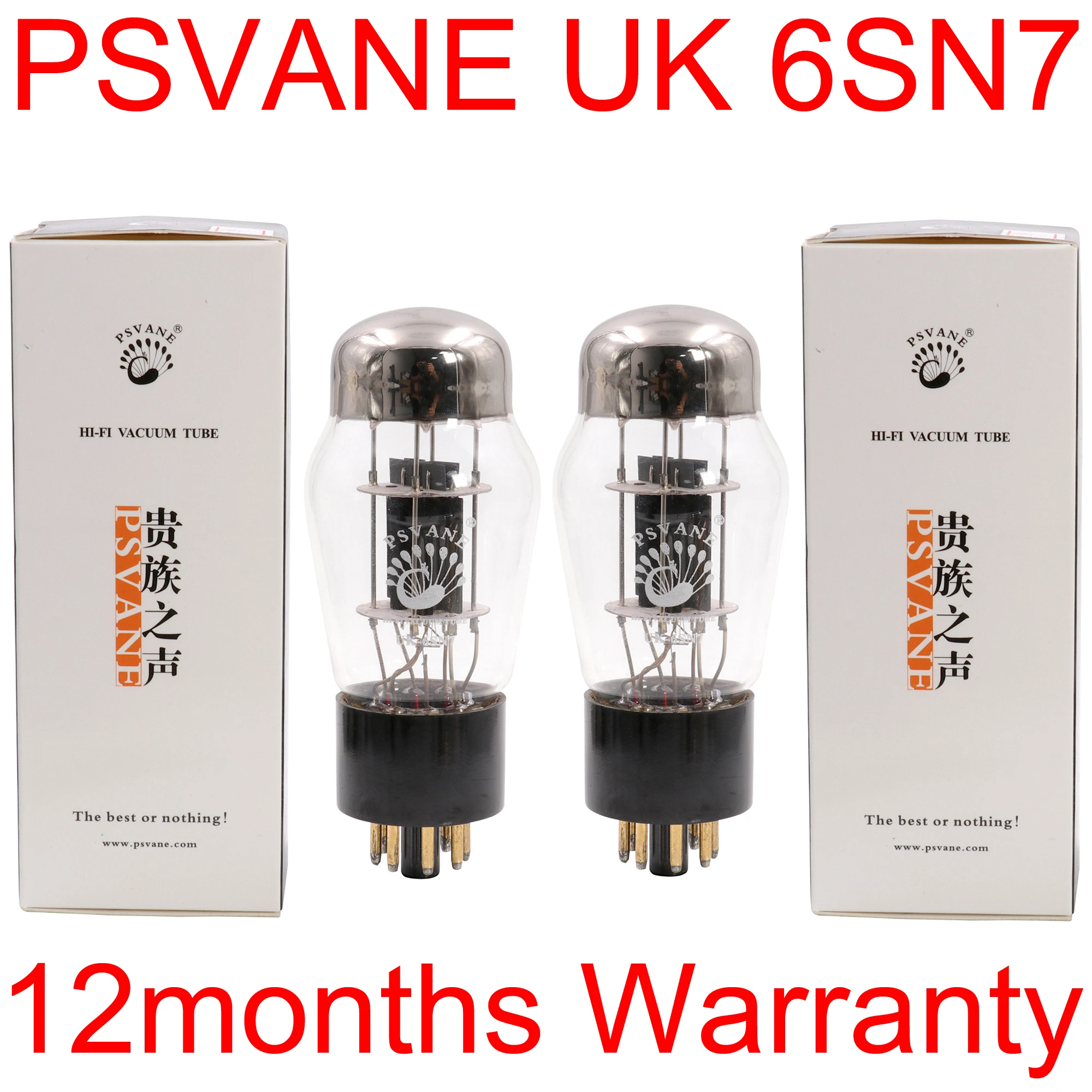 

1pair Psvane UK 6SN7 Vacuum Tubes Power Lamp Valve Replace 6N8P CV181 For Vintage Hifi Audio Tube Amplifier DIY New Matched Pair