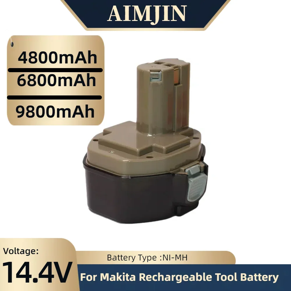 For Makita 100%Original 14.4V 4800mAh 6800mAh 9800mAh NI-MH Power Tool Battery for Makita PA14 1422 1420 192600-1 6281D 6280D
For Makita 100%Original 14.4V 4800mAh 6800mAh 9800mAh NI-MH Power Tool Battery for Makita PA14 1422 1420 192600-1 6281D 6280D
