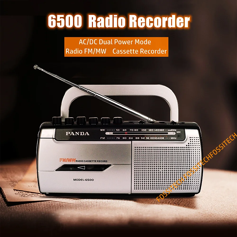 PANDA 6500 Cassette Tape Recorder Built-in Microphone Recording Tape Player FM AM Radio for Students Elderly Learning Language
PANDA 6500 Cassette Tape Recorder Built-in Microphone Recording Tape Player FM AM Radio for Students Elderly Learning Language
