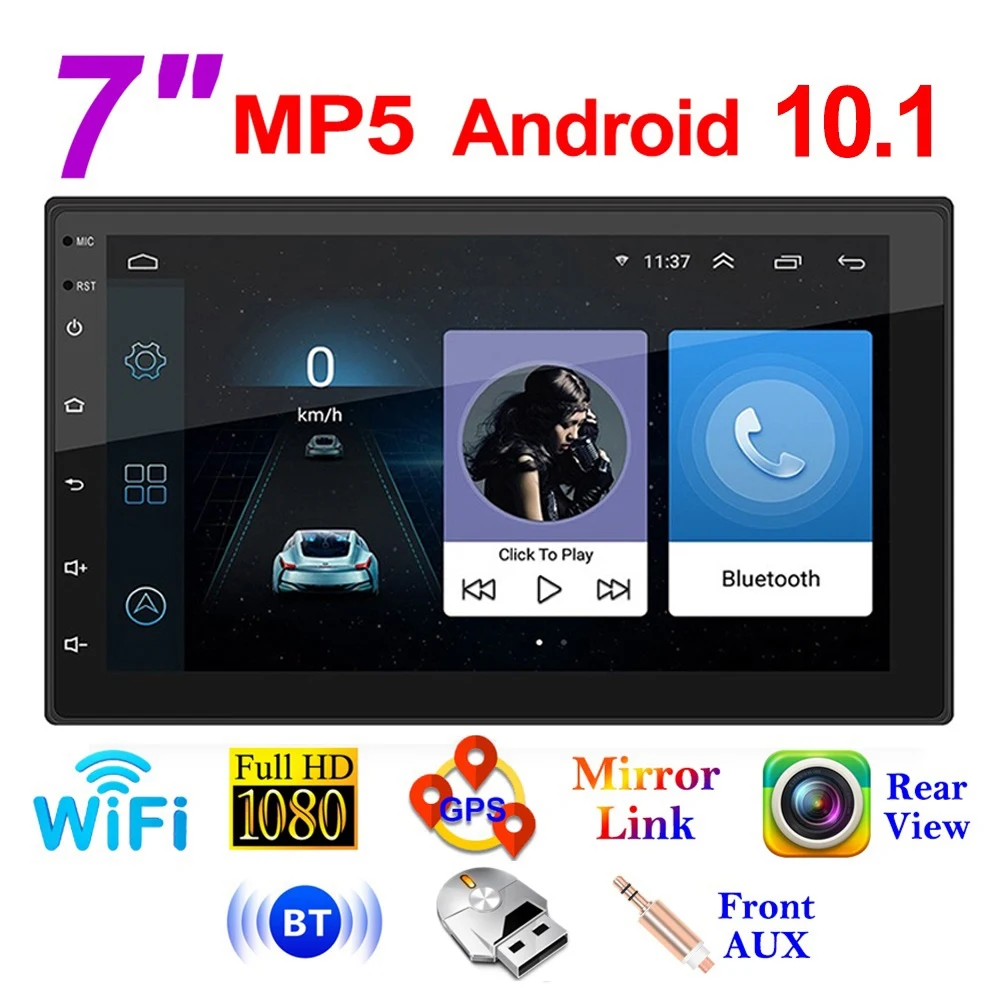 Автомагнитола 2 Din, 7 дюймов, Android 10,1, мультимедийный видеоплеер, Wi-Fi, Gps, Fm-радио
Автомагнитола 2 Din, 7 дюймов, Android 10,1, мультимедийный видеоплеер, Wi-Fi, Gps, Fm-радио