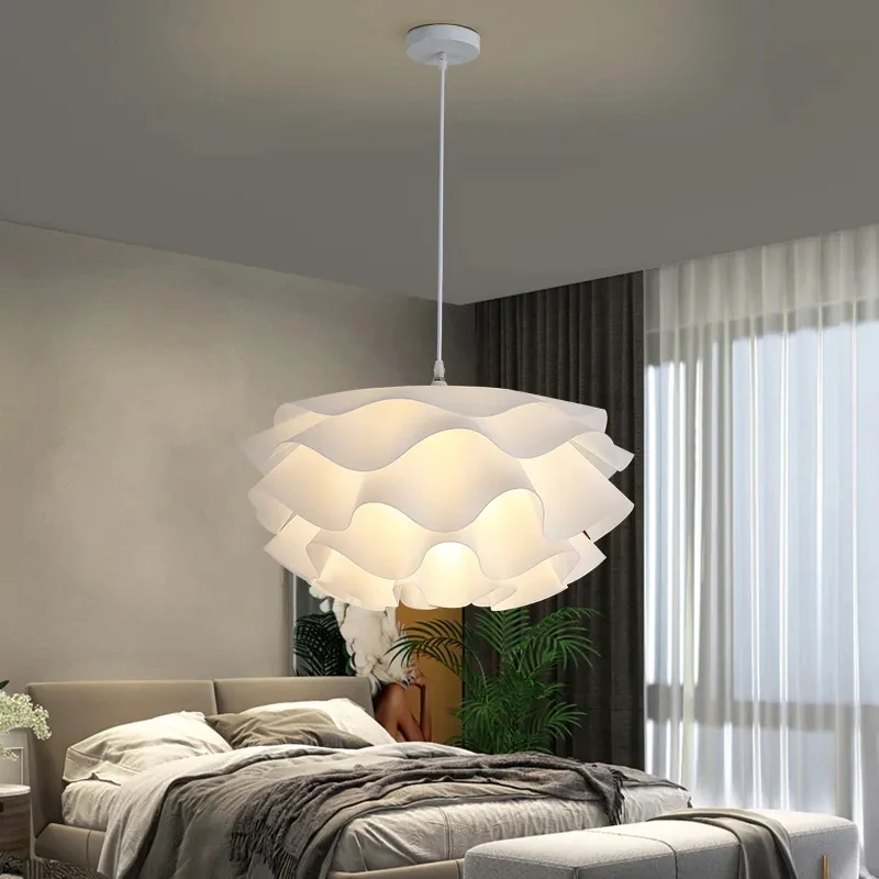 

2023,Luz de teto moderna simples para quarto, Living and dining room chandelier，Pétalas de design nórdico, Luminárias quentes