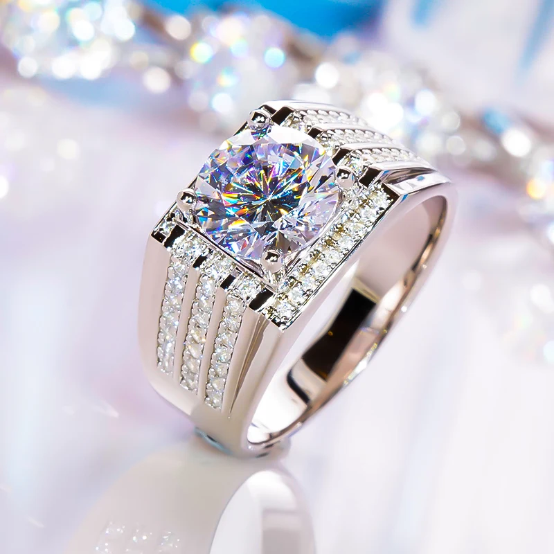 3 Carat Real Moissanite Rings Platinum Plated S925 Sterling Silver Big Gemstone Man Ring Wedding Fine Jewelry Pass Diamond Test
3 Carat Real Moissanite Rings Platinum Plated S925 Sterling Silver Big Gemstone Man Ring Wedding Fine Jewelry Pass Diamond Test