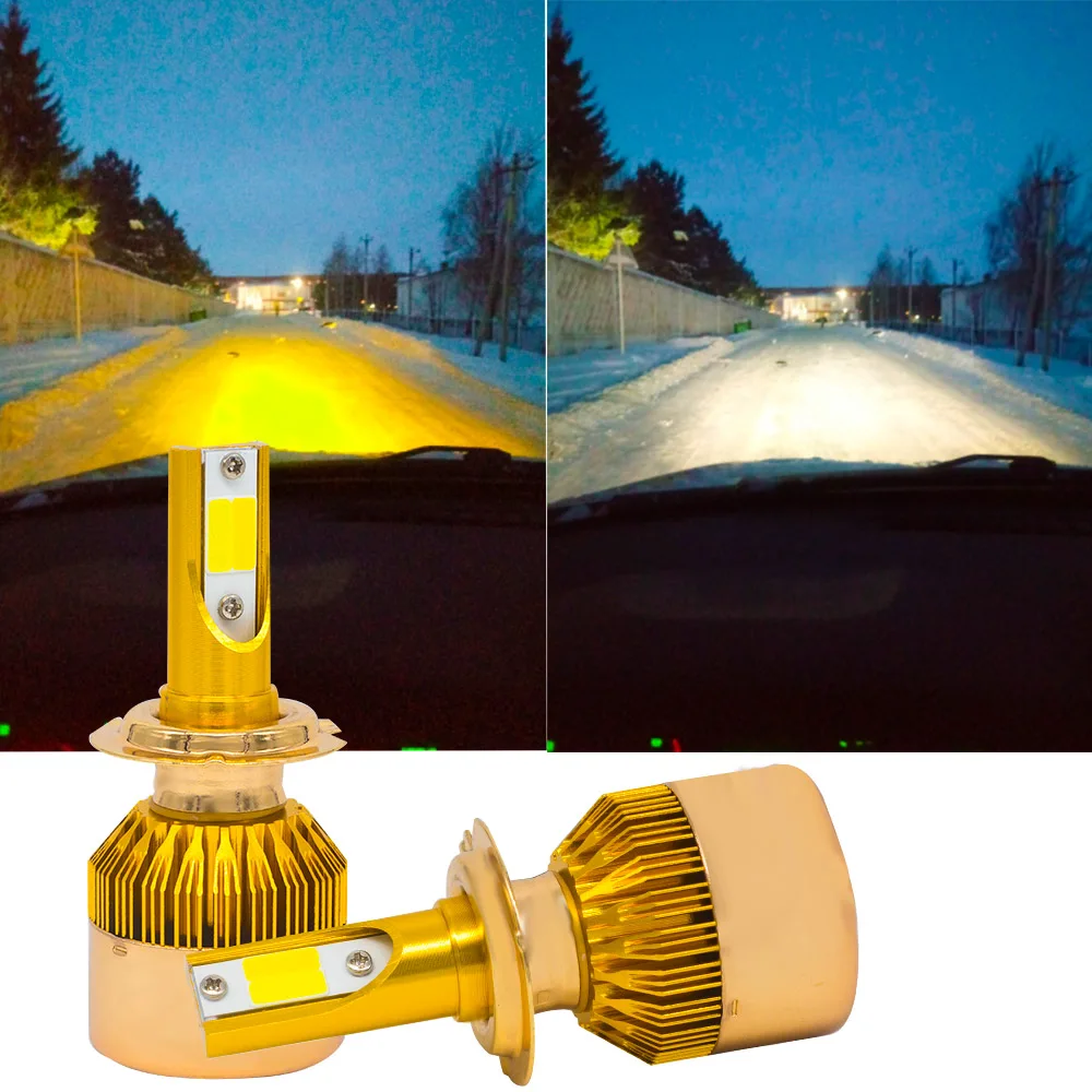 H7 LED Bulb 3000K 6000K Car Headlight H4 H8 H11 H1 H3 9005 9006 880 881 H27 White Yellow Fog Bulbs Dual Color Headlight
H7 LED Bulb 3000K 6000K Car Headlight H4 H8 H11 H1 H3 9005 9006 880 881 H27 White Yellow Fog Bulbs Dual Color Headlight