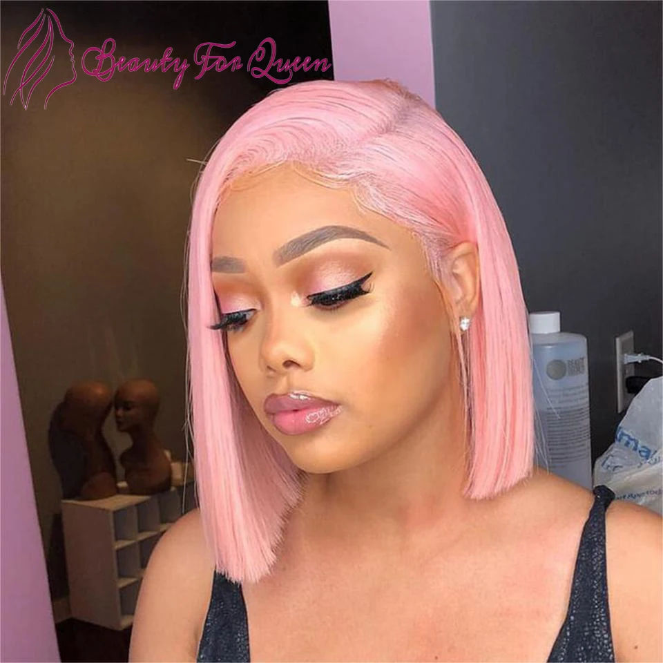 Pink Colored Bob Short Cut Wigs Straight Lace Front Human Hair Wigs 13x4 Transparent Lace Pre Plucked Brazilian Remy Lace Wigs
Pink Colored Bob Short Cut Wigs Straight Lace Front Human Hair Wigs 13x4 Transparent Lace Pre Plucked Brazilian Remy Lace Wigs